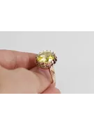 Ring Vintage Yellow Peridot Original Vintage 14K Rose Gold vrc035r